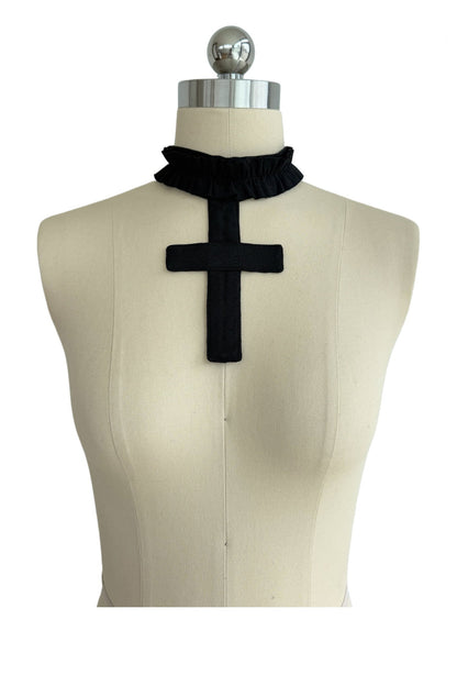 Soft Gothic Ruffle Puff-Sleeve Blazer Set-Up