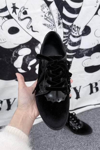 Gothic Velvet Ribbon Heels