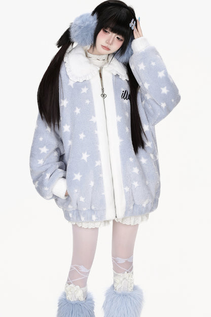 Veste matelassée étoilée à col Claudine