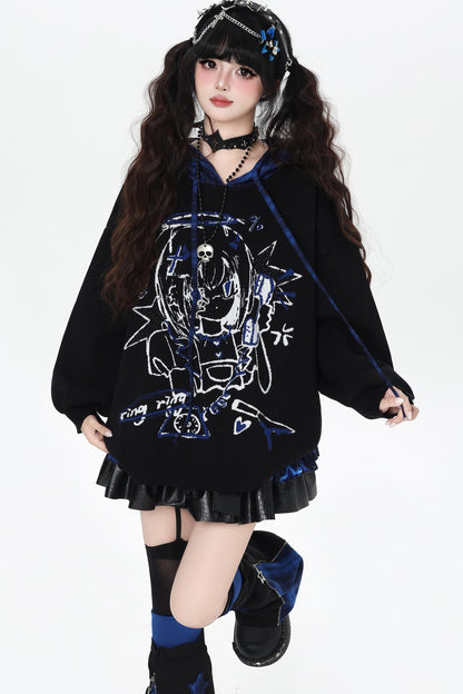Punk-Puppen-Oversize-Hoodie