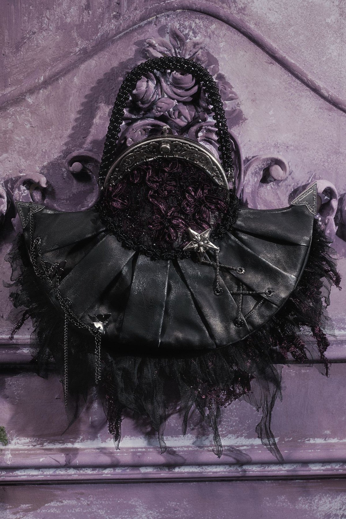 Gothic Crystal Tassel Handheld Shoulder Bag