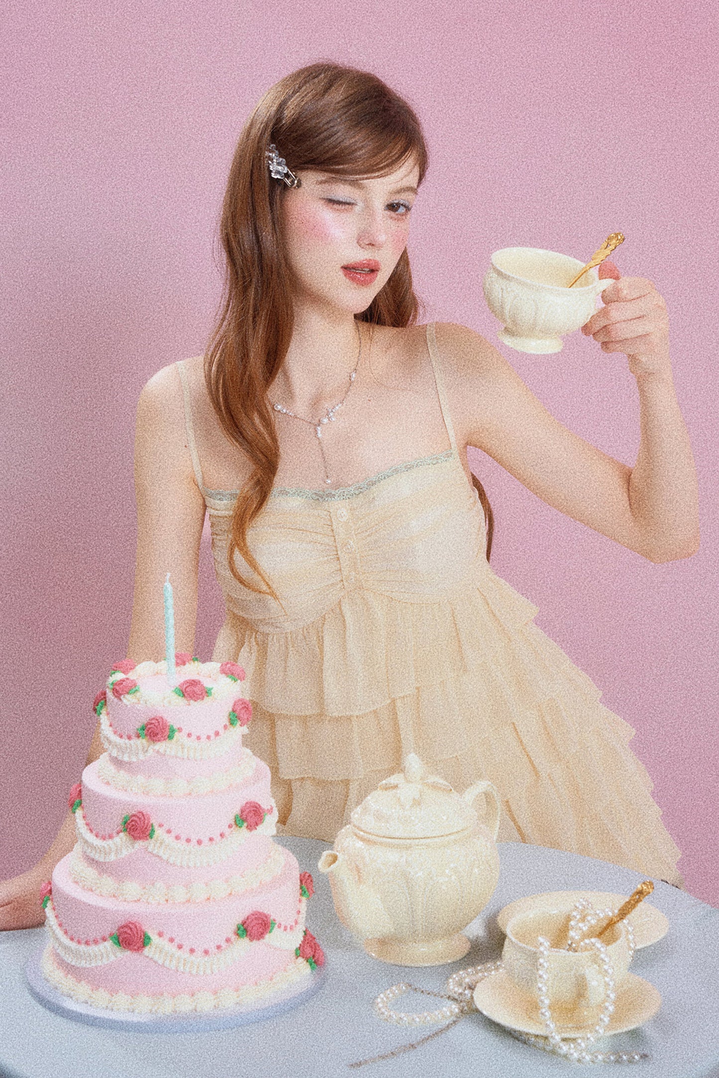 パステルプリンセスティアードドレス