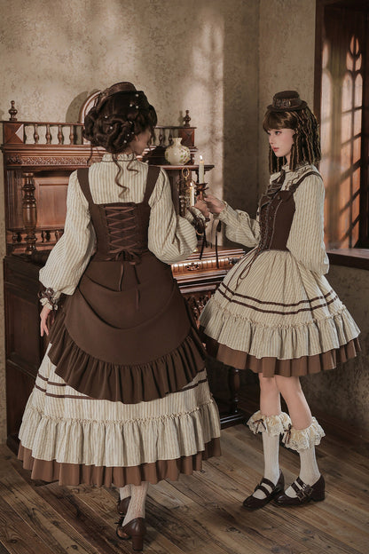 Gerüschtes Two-Way-Kleid mit Accessoire-Set