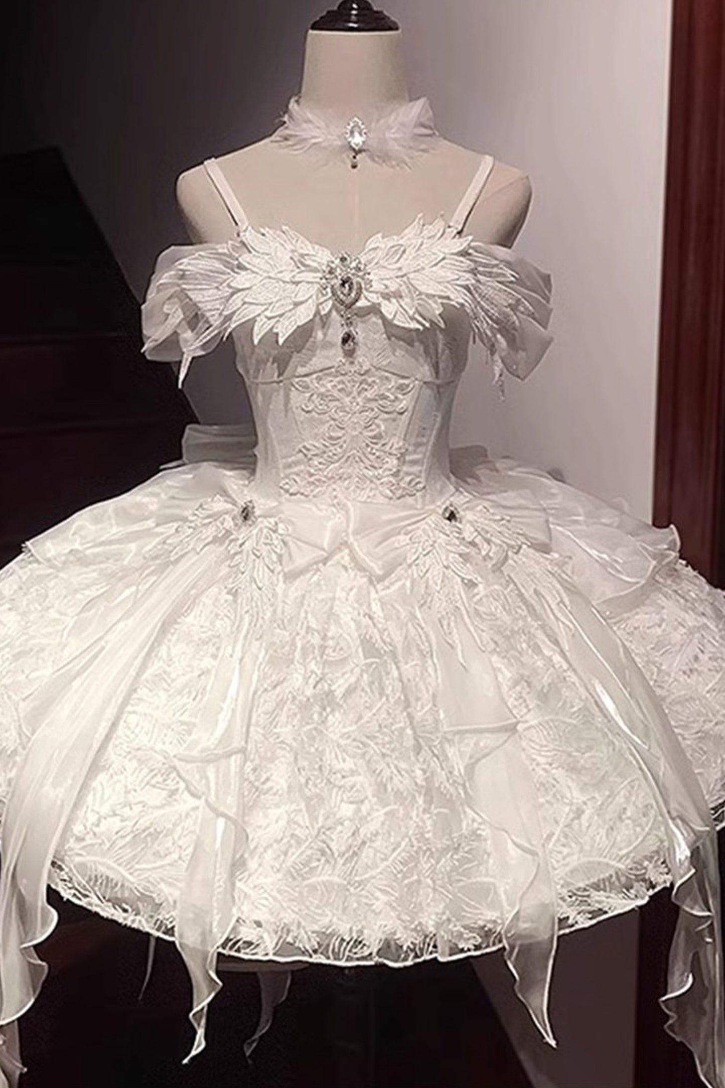 Angel Princess Lolita Dress with White Wings