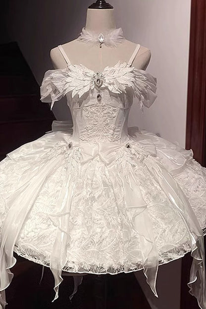Angel Princess Lolita Dress with White Wings