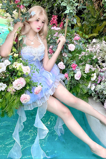 Shell Ribbon Bubble Mermaid Lolita Dress