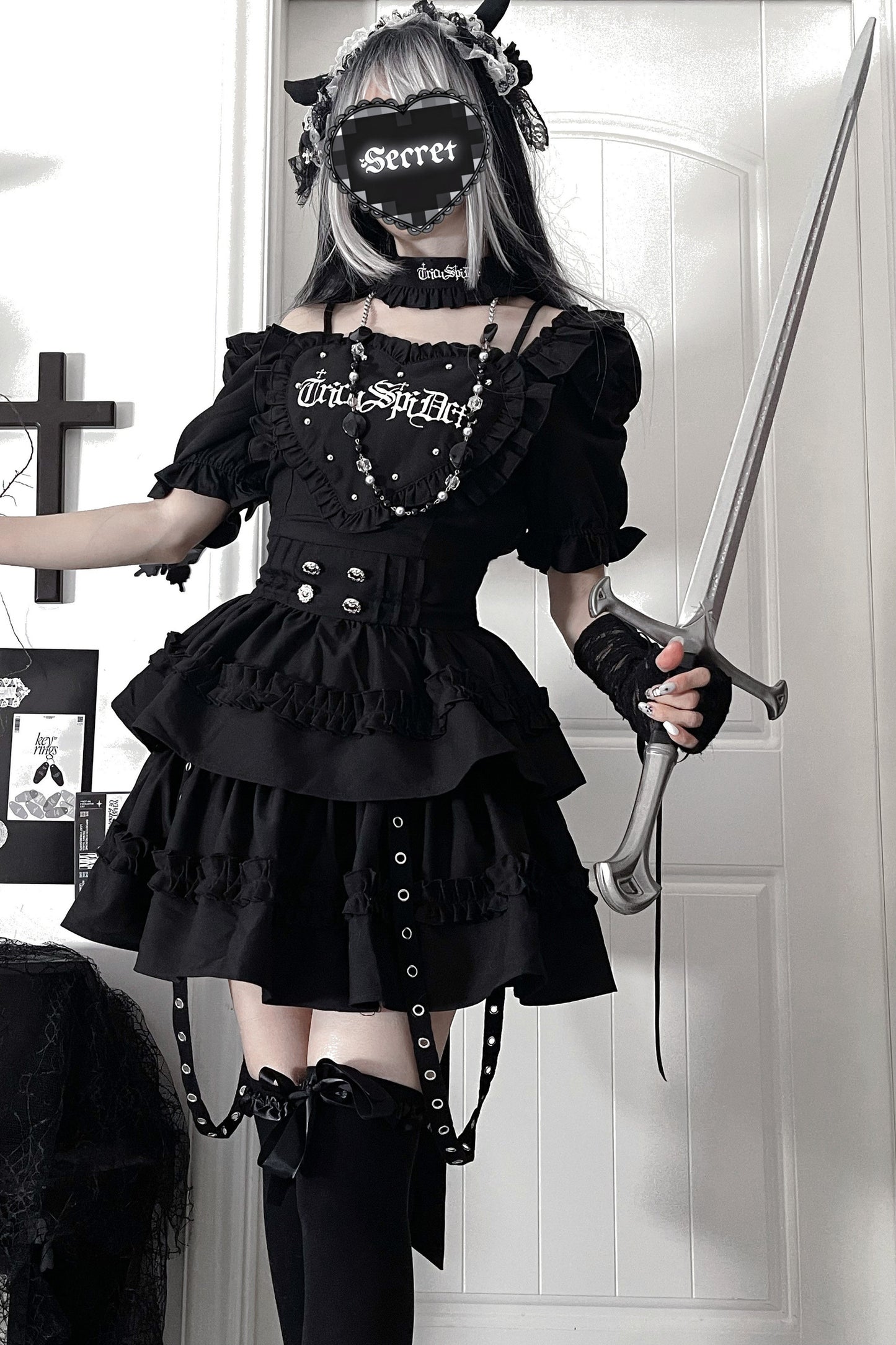 Subculture Gothic Print Dress