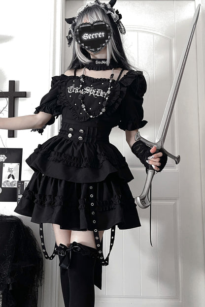 Subculture Gothic Print Dress