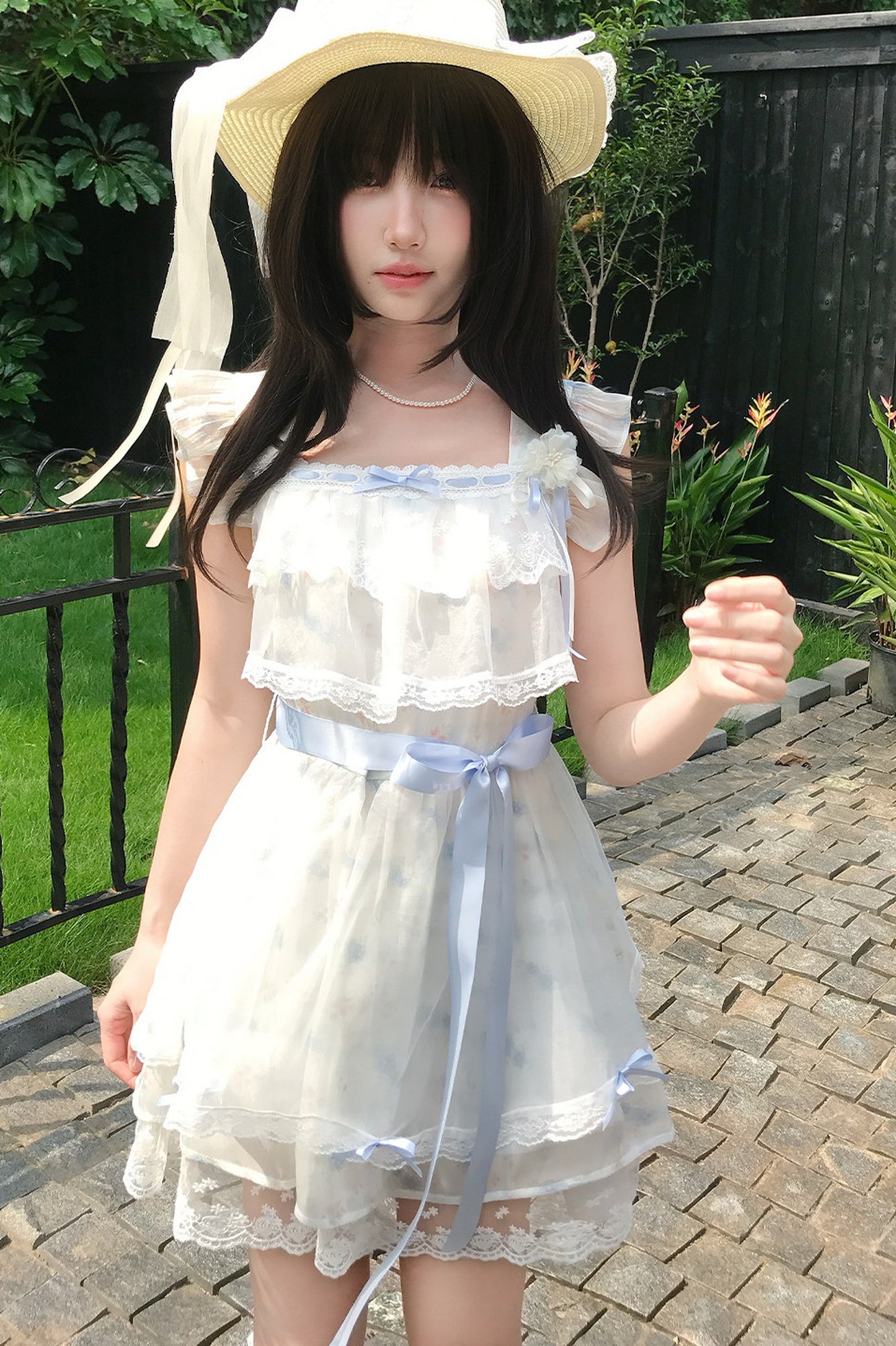 Milchblaues Engel-Lolita-Kleid