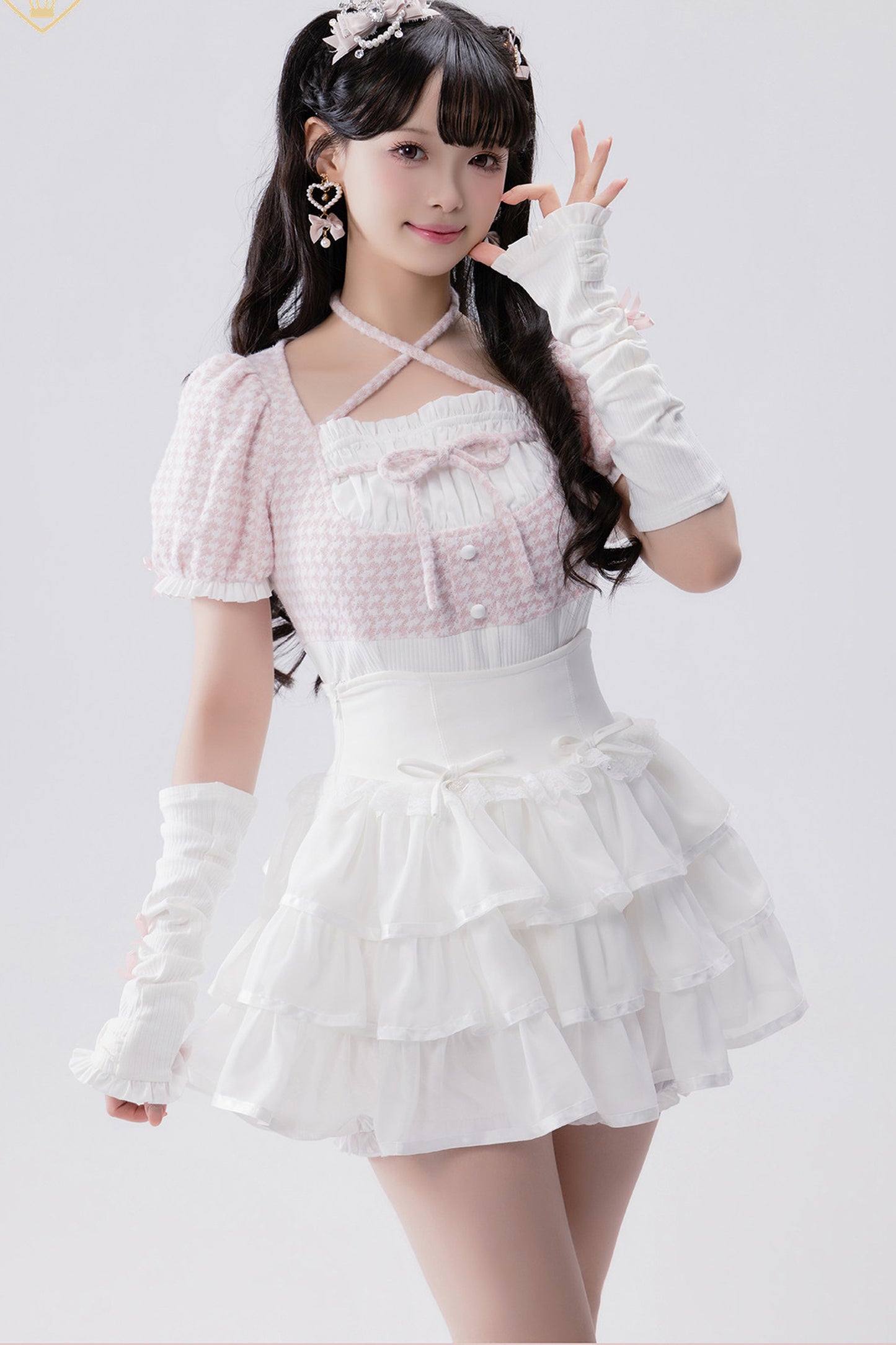 Conjunto idol con volante de estilo muñeca