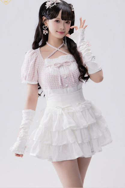 Conjunto idol con volante de estilo muñeca