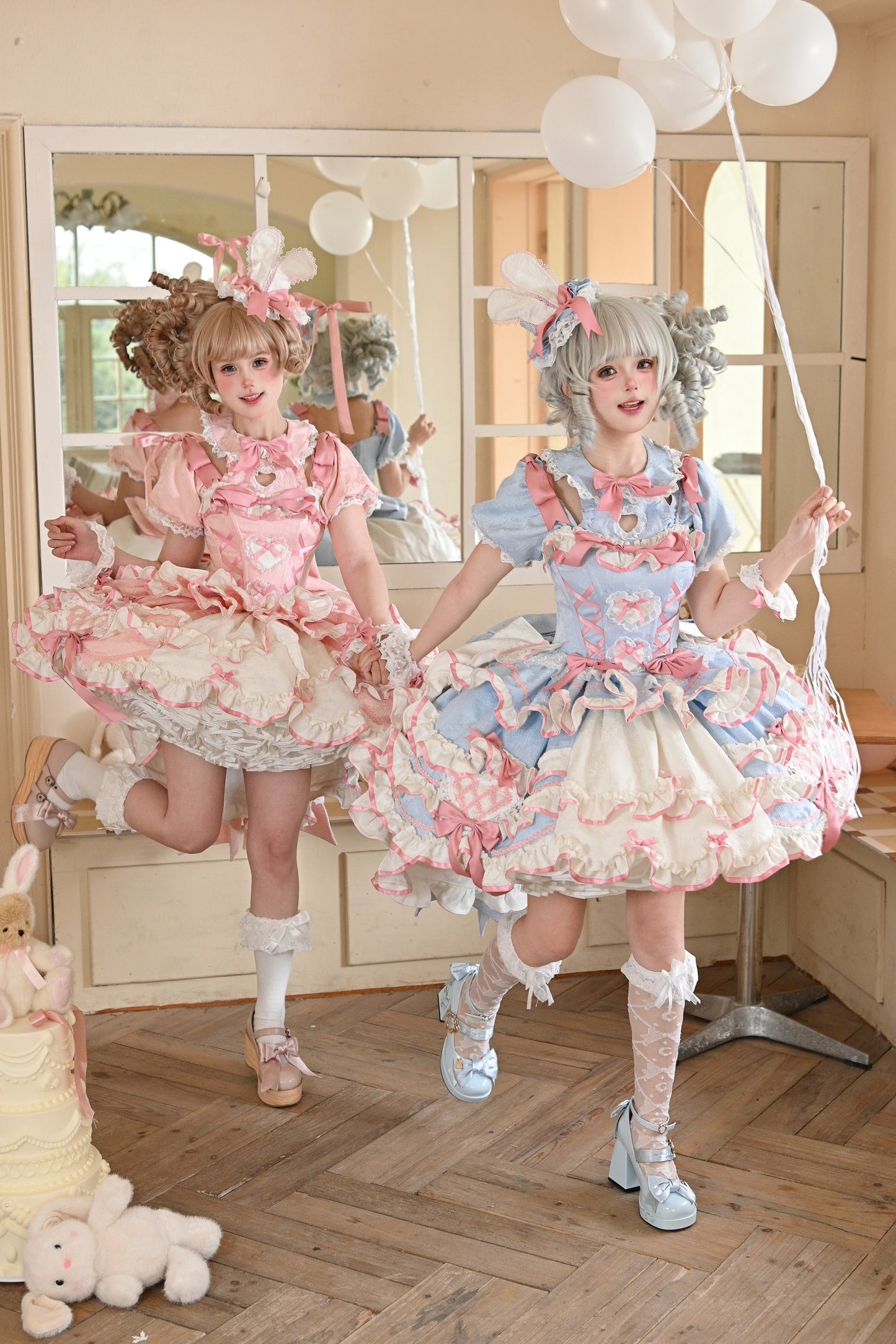 パステルうさぎ姫ロリータワンピース