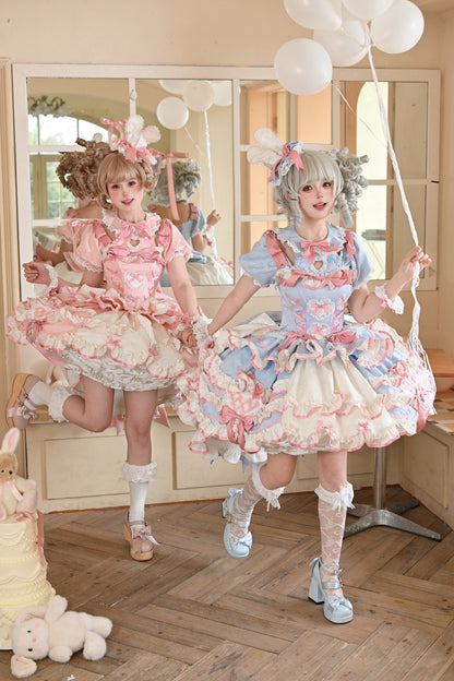 パステルうさぎ姫ロリータワンピース