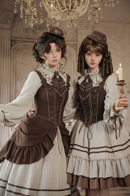 Gerüschtes Two-Way-Kleid mit Accessoire-Set