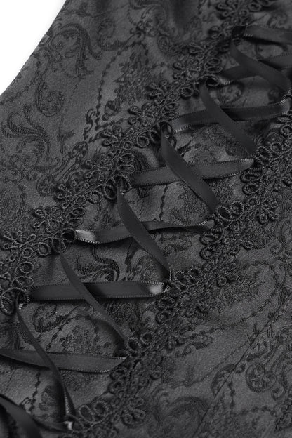 Chemise gothique à laçage et manches princesse