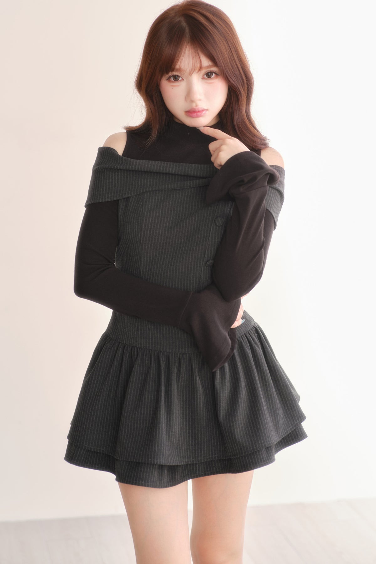 Long Sleeve Knitted Striped Dress