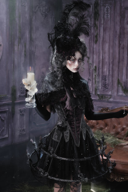 Dunkler viktorianischer Gothic-Umhang