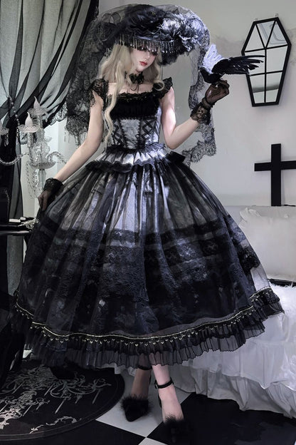 Misty Grape Garden Lolita Cami and Skirt Set-Up