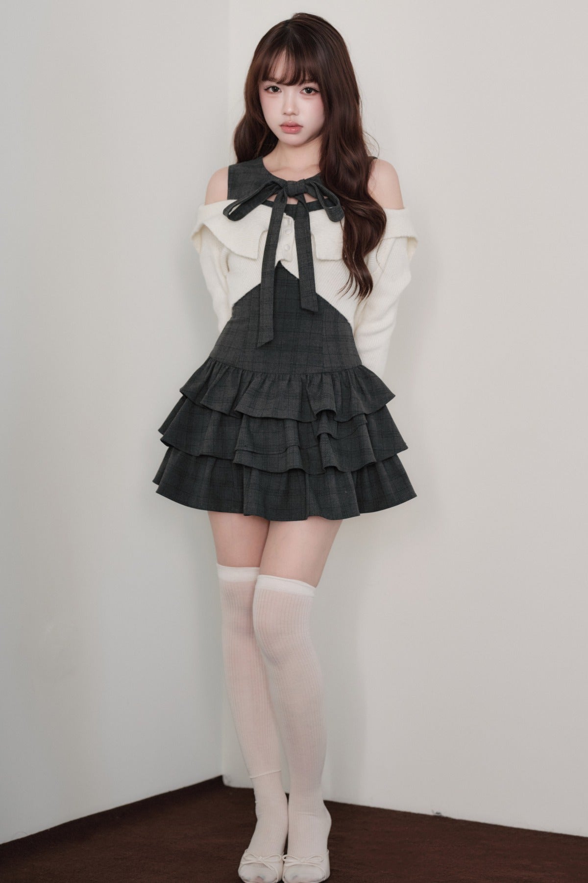 Multi-Layered Knit Top and Dress Set