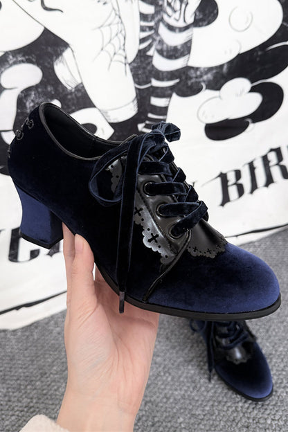 Gothic Velvet Ribbon Heels