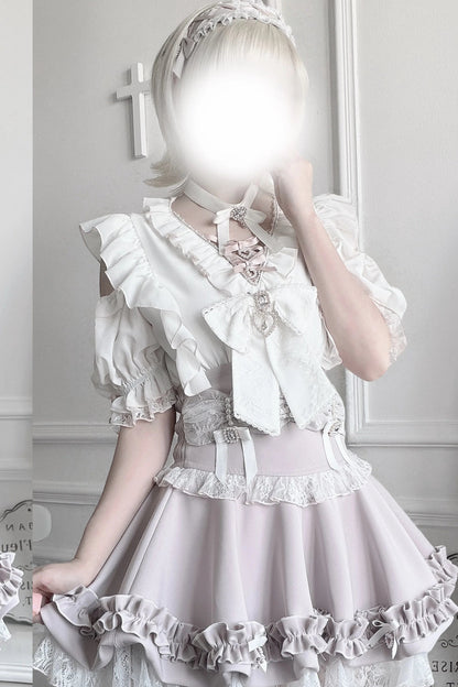 High-Waisted Puffy Cake Skirt Set