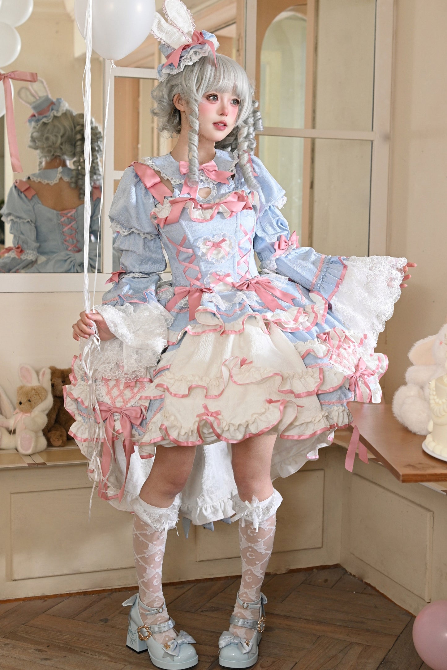 パステルうさぎ姫ロリータワンピース