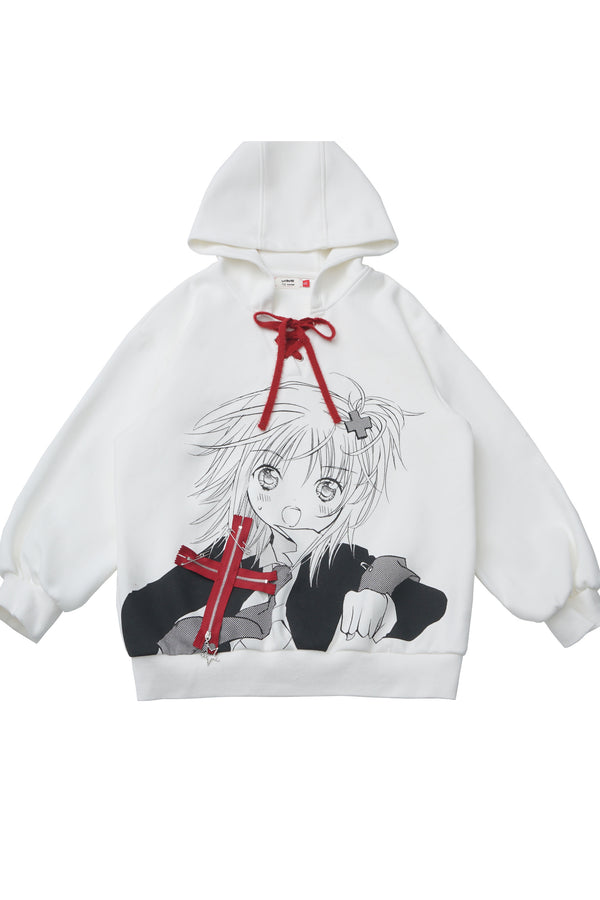 Three-Tone Tie-Dye Age-Reducing Hooded Sweatshirt