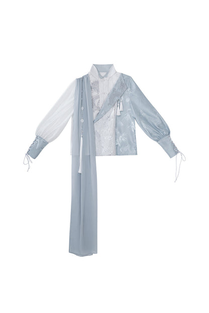 Unisex Wolkenfliegendes antikes Kostüm-Oberteil und Mamian-Rock-Set