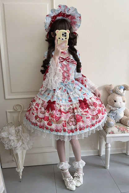 Berry Rabbit Bear Long Sleeve Dress