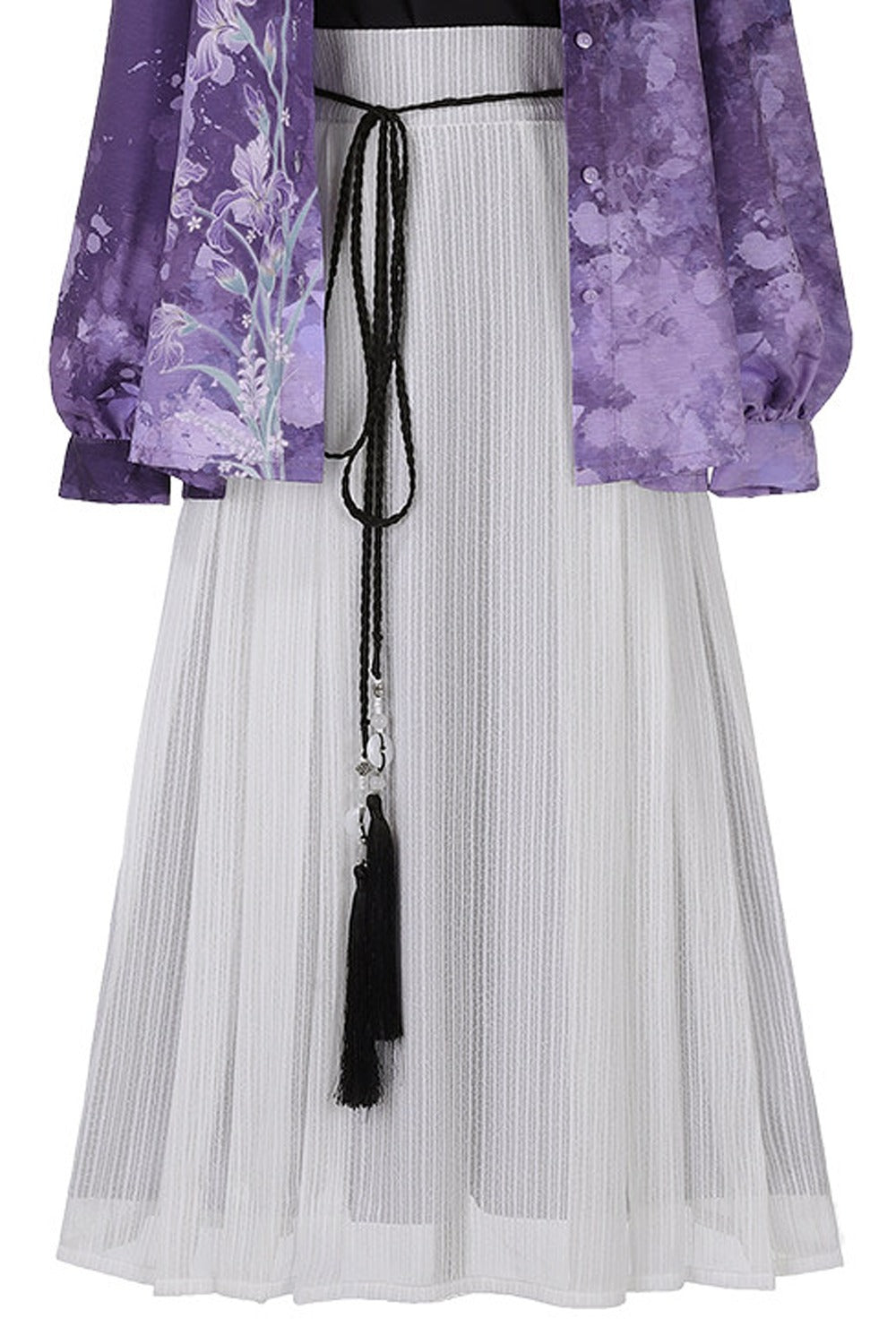 Iris Mist New Chinese Style Shirt and Skirt Set-Up