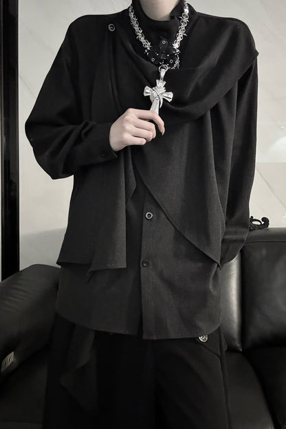 Irregular Spliced Design Shirt