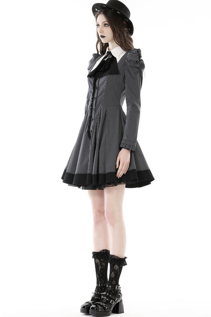 Gothic Lady Striped Dress
