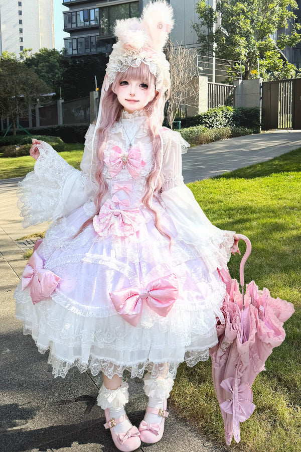 Cotton Candy Ribbon Princess Dress
