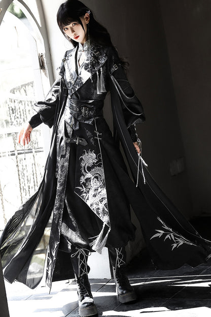 Dragon Improved Hanfu Top and Pants Set