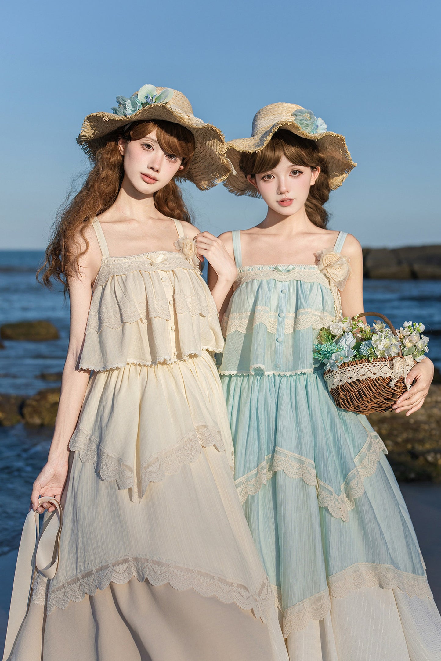 Twin Camisole And Irregular Hem Skirt Set-Up
