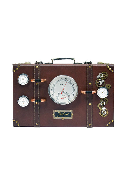 Steampunk Brown Travel Suitcase