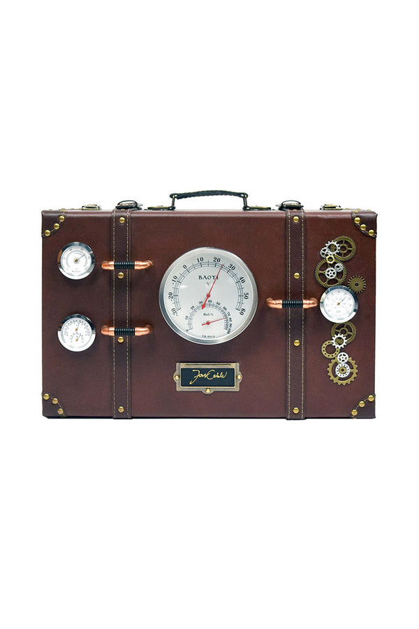 Steampunk Brown Travel Suitcase