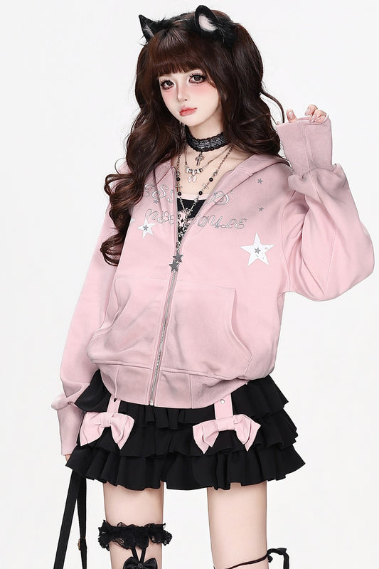 Short Star Zipper Jacket