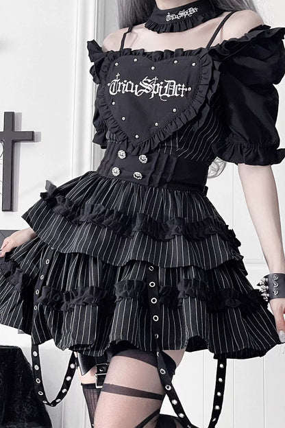 Subculture Gothic Print Dress