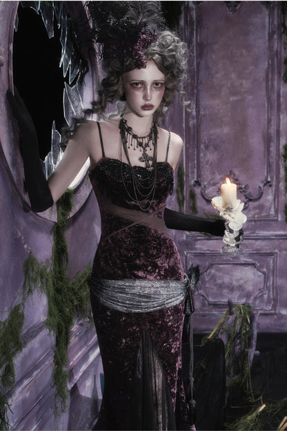 Robe sirène gothique en velours