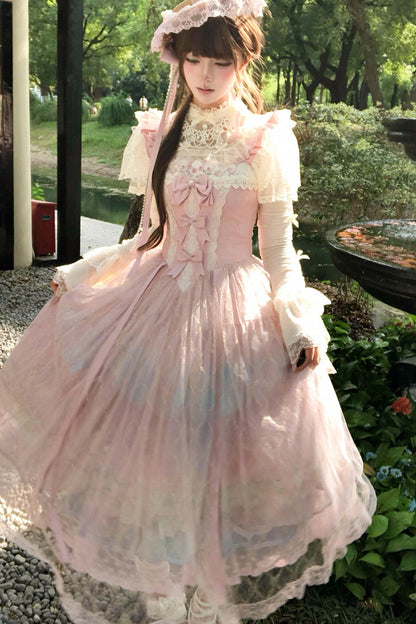 Ölgemälde-Lolita-JSK-Set mit hoher Taille