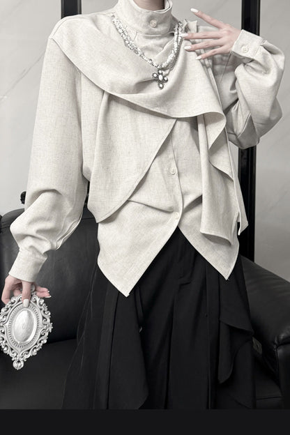 Irregular Spliced Design Shirt