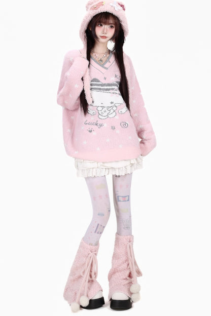 Cat Guitar Knit Sweater