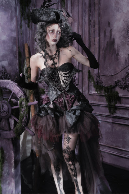 Gothic Purple Corset Dress