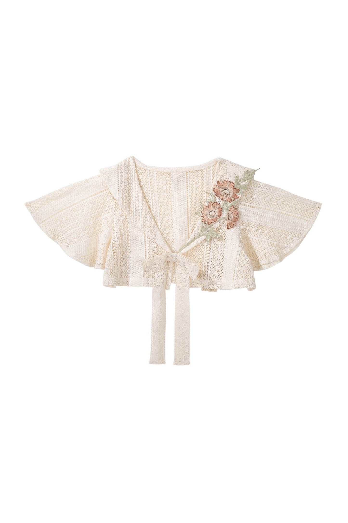 Sonnenbeschienenes Blüten-Hanfu-Kleid-und-Umhang-Set