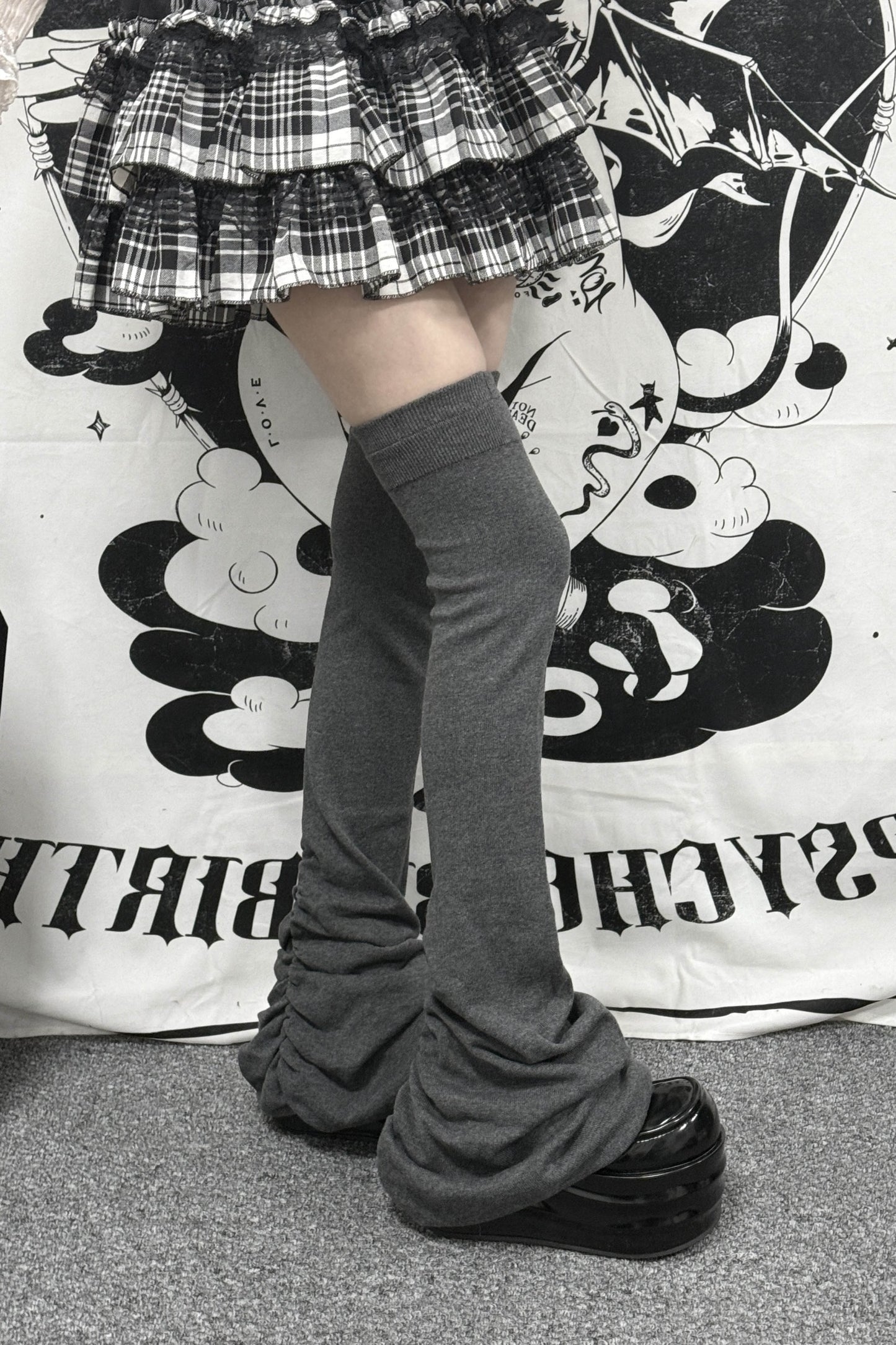 Thick Pleated Over-The-Knee Leg Warmers