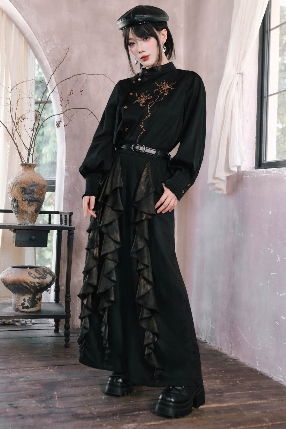 Mandala Irregular Patchwork Wide-Leg Pants