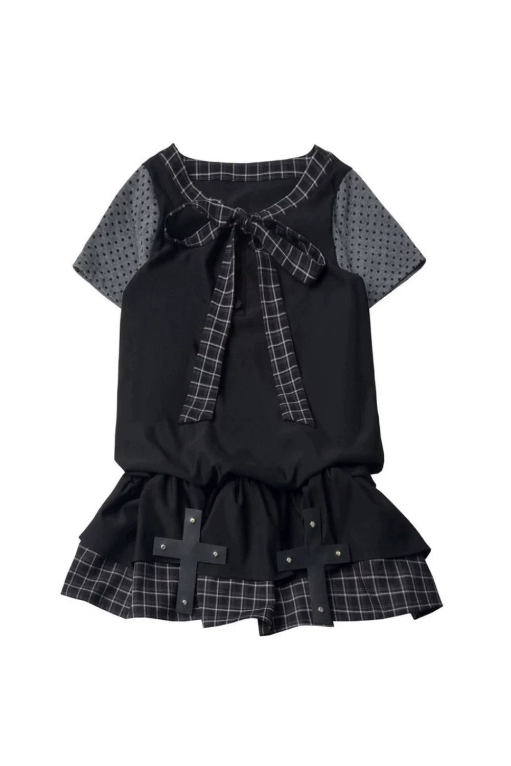 Robe à Carreaux Croisés + Haut + Jupe