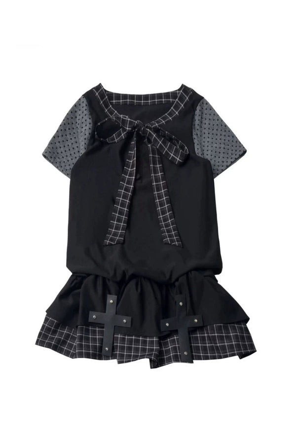 Cross Checked Doll Dress + Top + Skirt