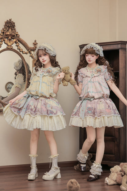 Teddy Bear Print Doll Lolita Dress